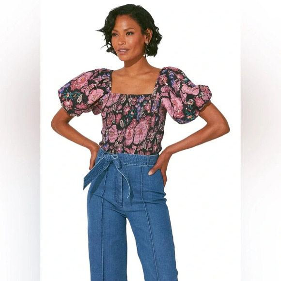 Cleobell Eva Crop Blouse in Jolie - Picture 2 of 11